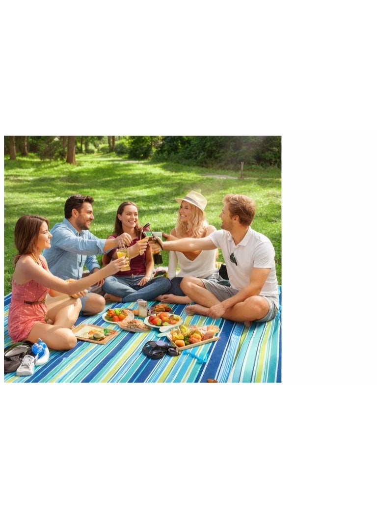 Picnic Mat Waterproof  – Large Portable Outdoor Beach & Camping Picnic Mat, Sand-Resistant Foldable Picnic Mat with Carry Strap for Park, Beach, Travel & Family Outings - Image 3